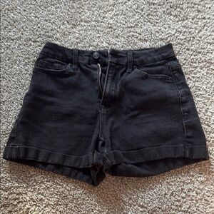 Women's Black Denim Shorts